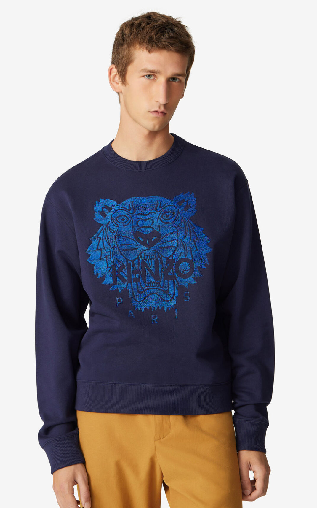 Kenzo Tiger Sweatshirt Herre - Mørkeblå Blå DK-661599